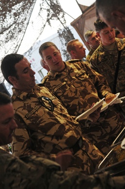 Romanian soldiers celebrate their Armed Forces Day in Afghanistan