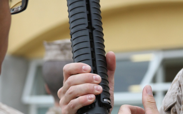Company F displays confidence through series commander inspection