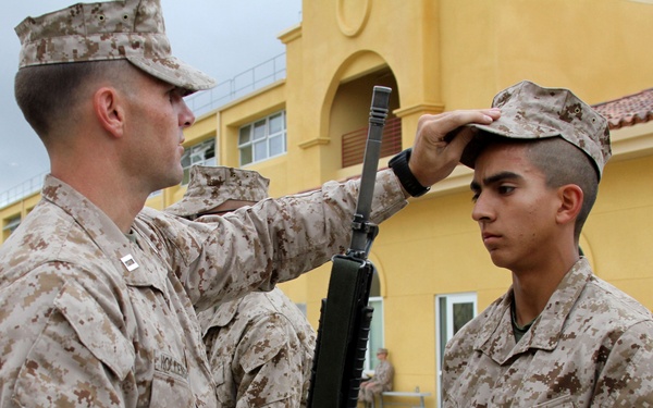 Company F displays confidence through series commander inspection