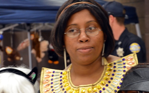 Soldier in Cleopatra costume