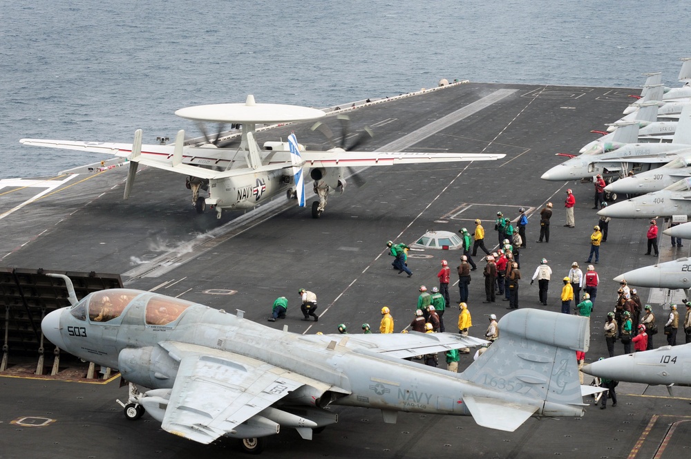 USS Dwight D. Eisenhower flight deck operations