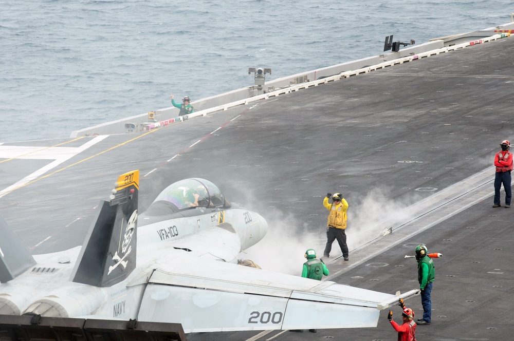 USS Dwight D. Eisenhower flight deck operations