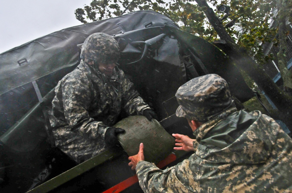 NJ National Guard operations during Hurricane Sandy