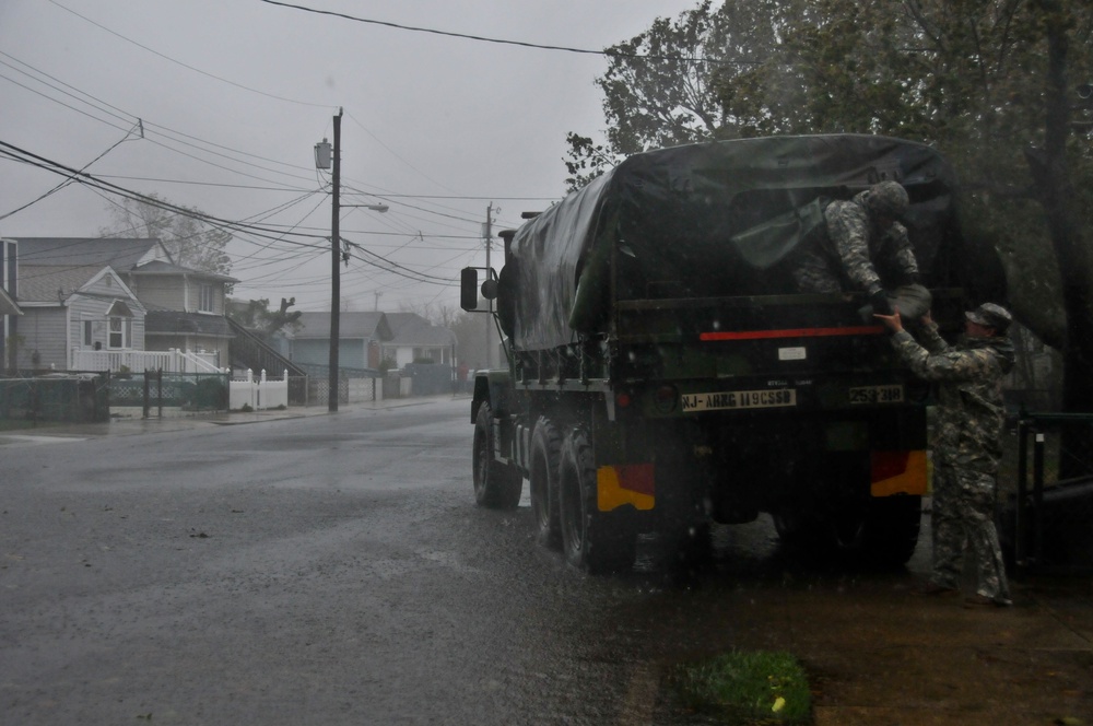 NJ National Guard operations during Hurricane Sandy