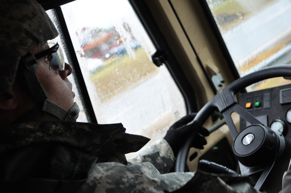 Virginia Guard soldiers patrol for stranded motorists in Fredericksburg