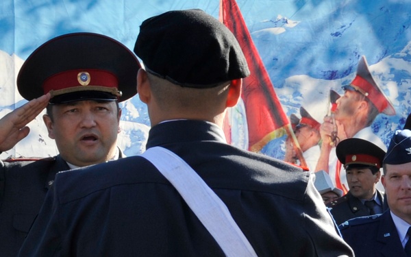 Transit Center deputy director attends Bishkek Police Academy graduation