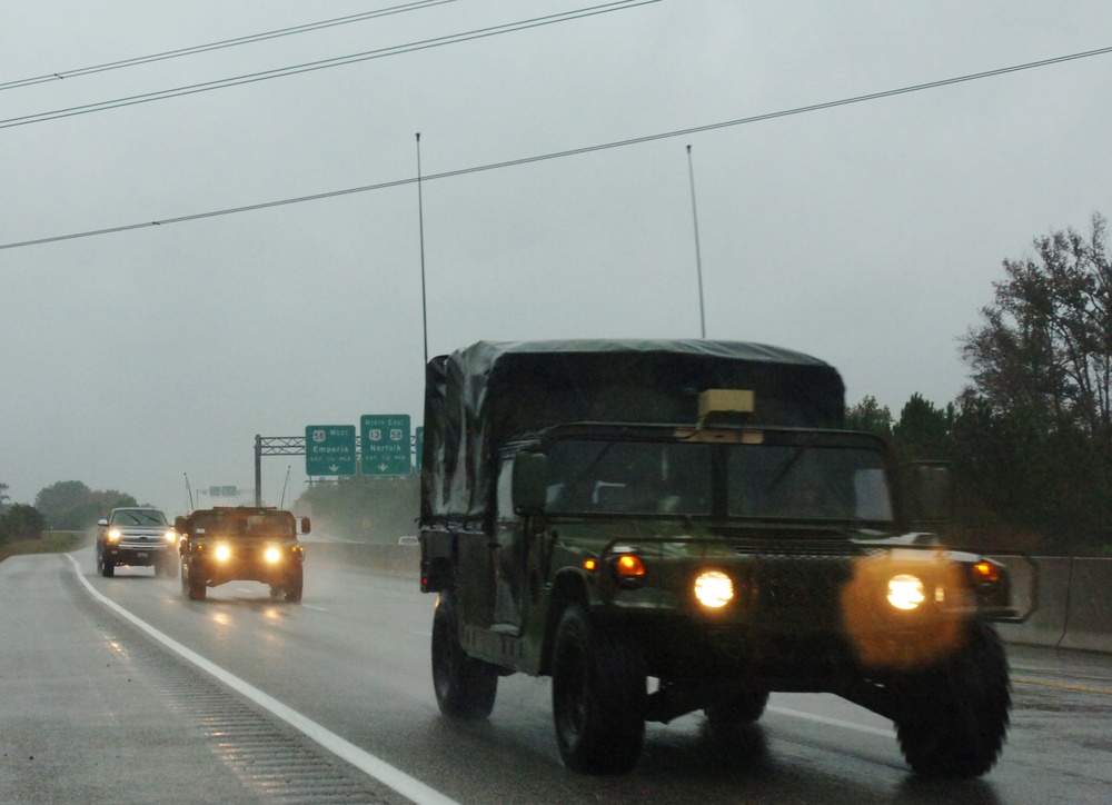 Virginia National Guard soldiers perform Hurricane Sandy support operations in Suffolk