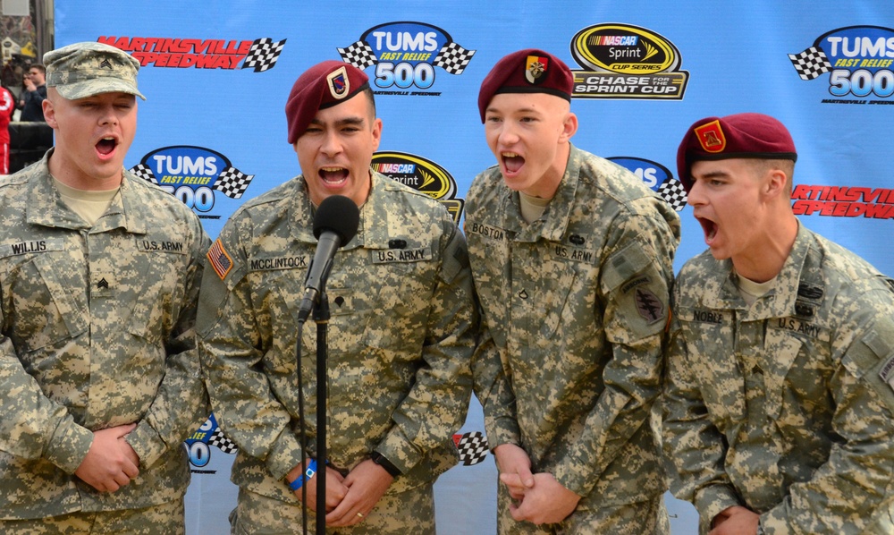 Fort Bragg soldiers start NASCAR 'engines'