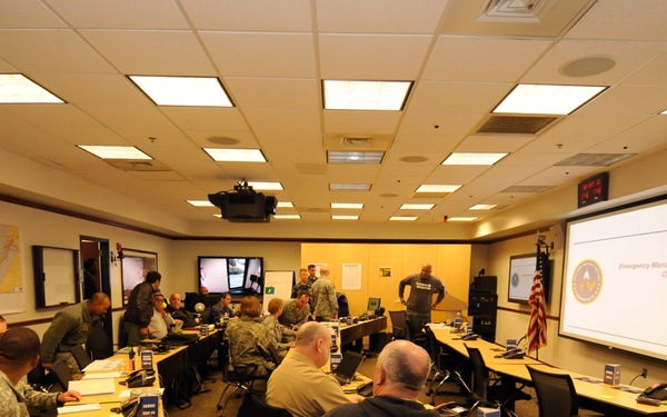 JBAB emergency operations center on the job