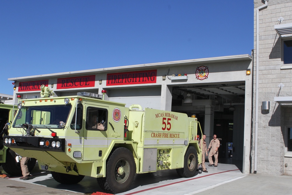 Local college club visits aircraft firefighters