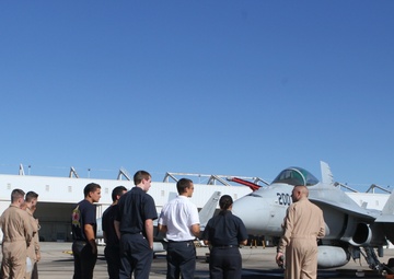 Local college club visits aircraft firefighters