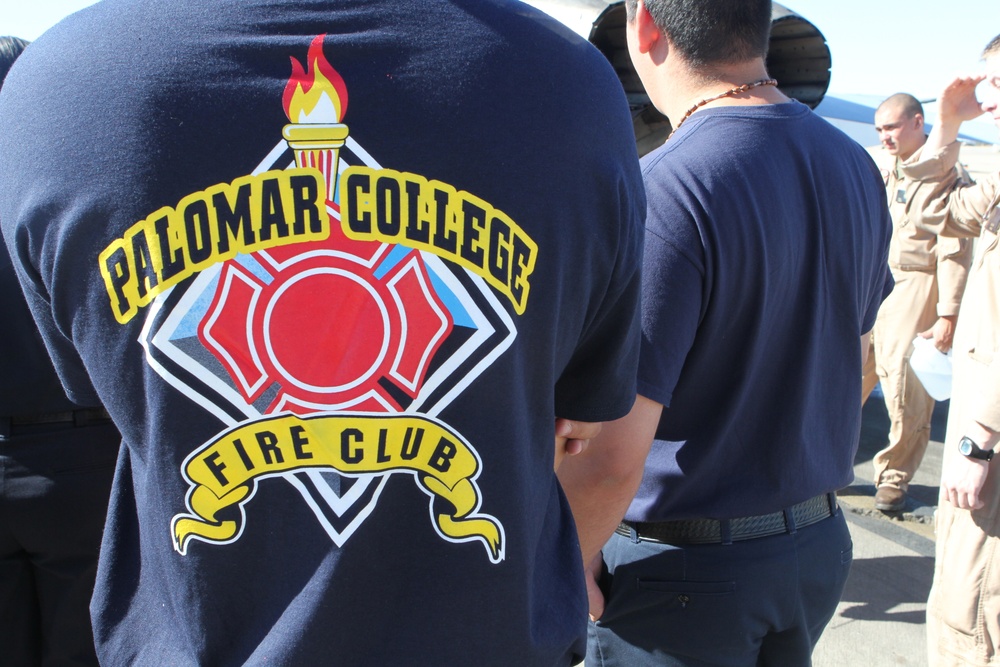 Local college club visits aircraft firefighters