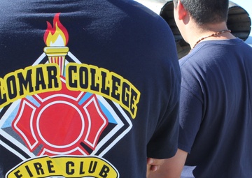 Local college club visits aircraft firefighters