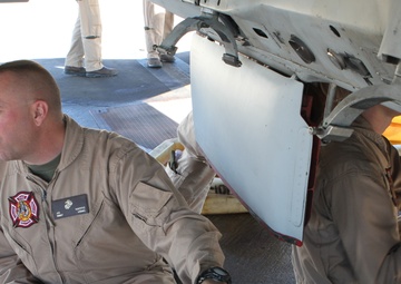 Local college club visits aircraft firefighters