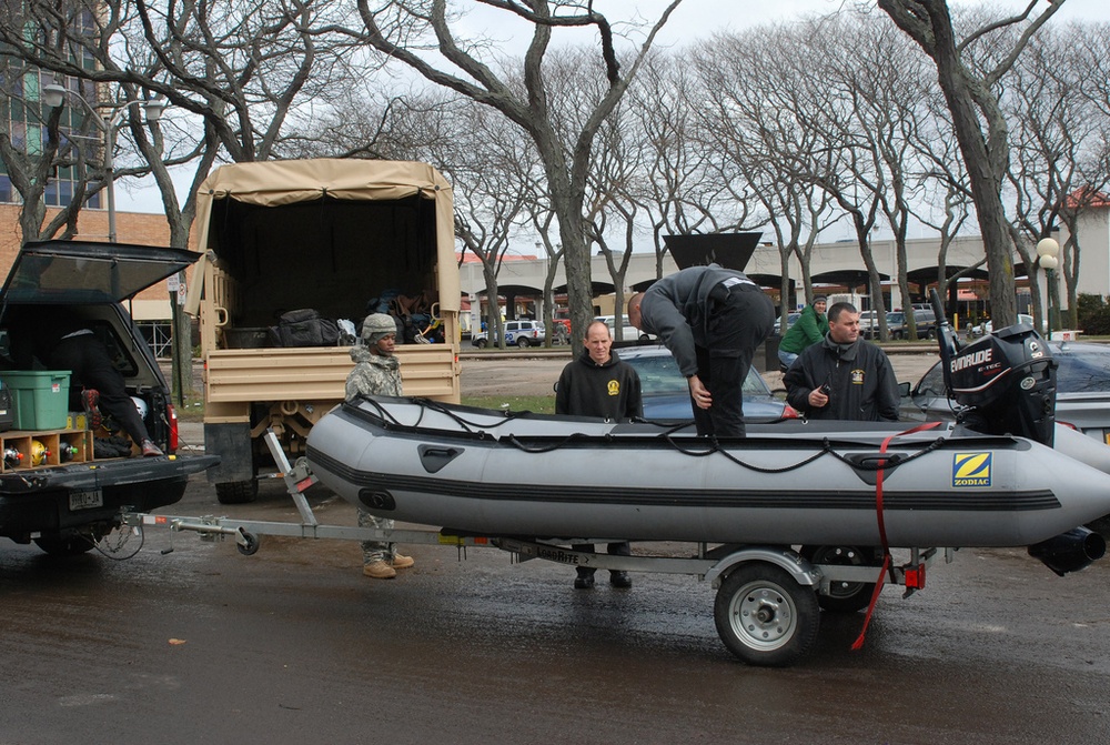 New York National Guard responds to Hurricane Sandy