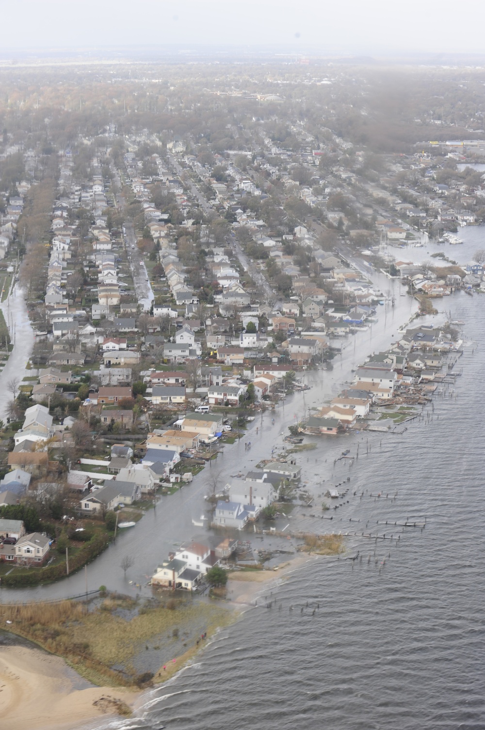 Coast Guard flyover of Long Island post Hurricane Sandy