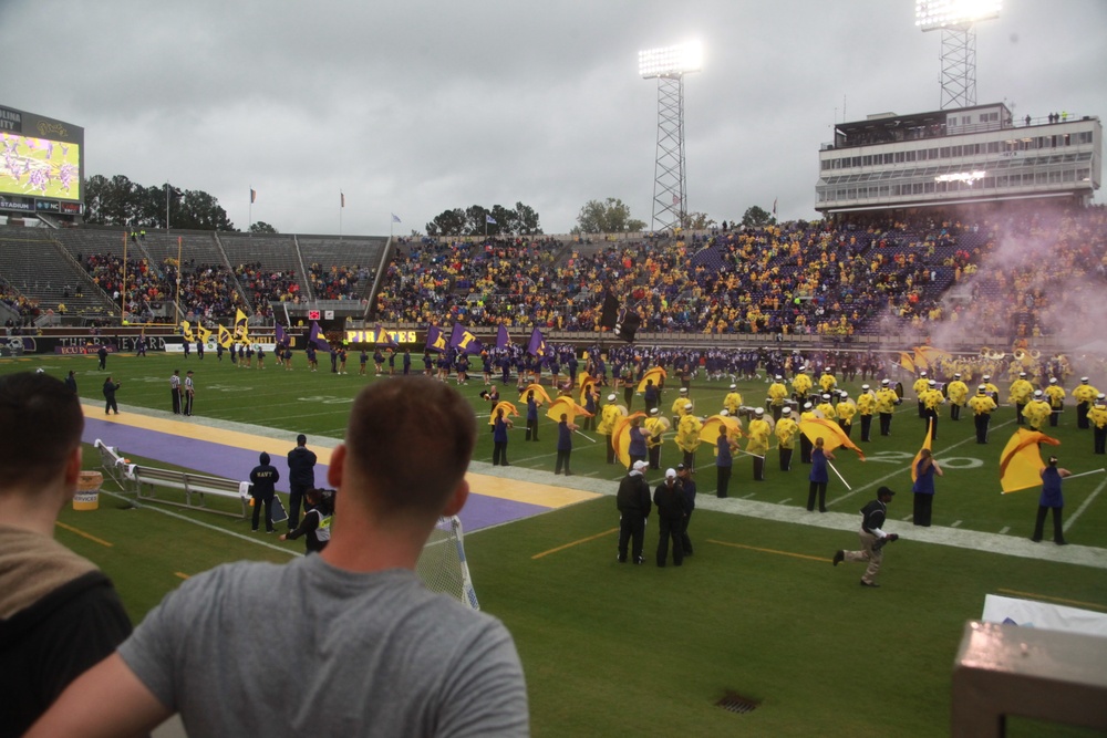 ECU vs. Navy: Cherry Point Marines, Sailors root for both sides