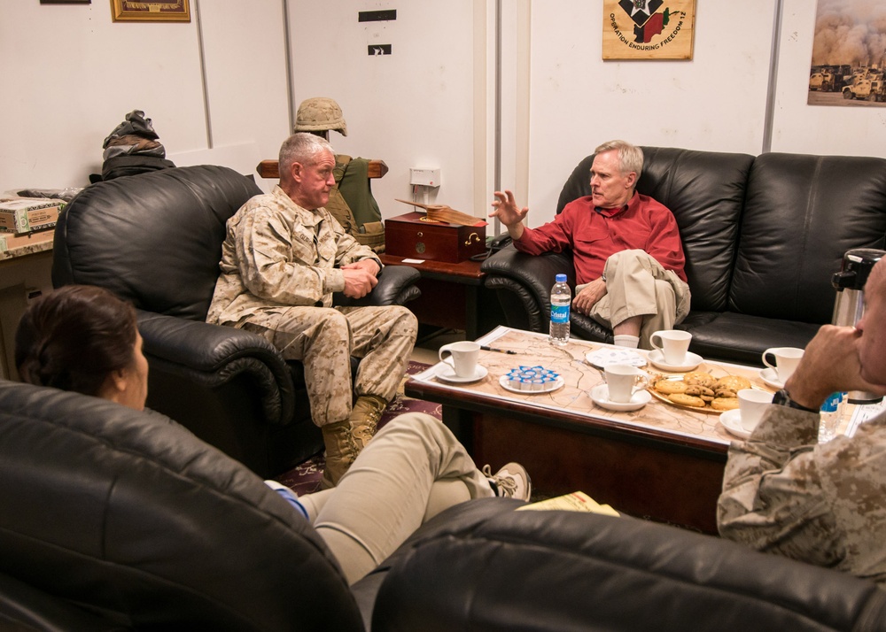 Secretary of the Navy visits Camp Leatherneck