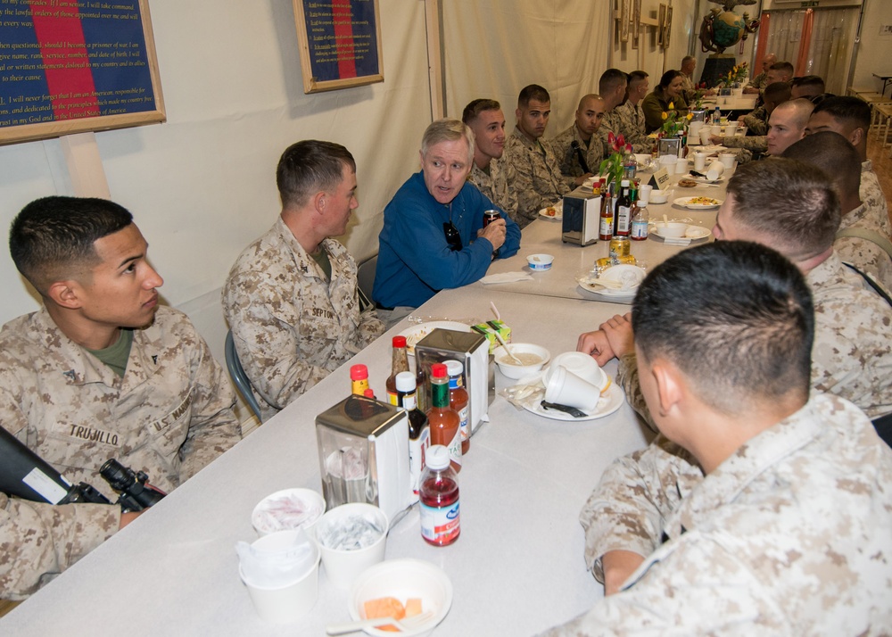 Secretary of the Navy visits Camp Leatherneck