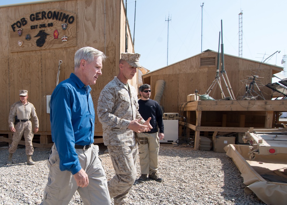 Secretary of the Navy visits FOB Geronimo