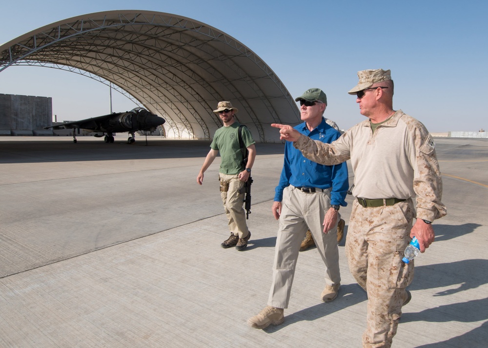 Secretary of the Navy visits Camp Bastion