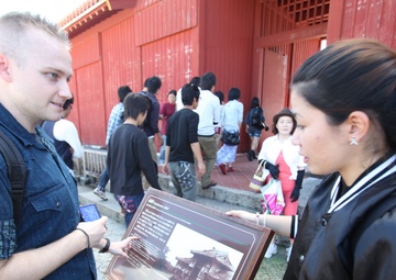 Local students give service members guided tour of Shuri Castle