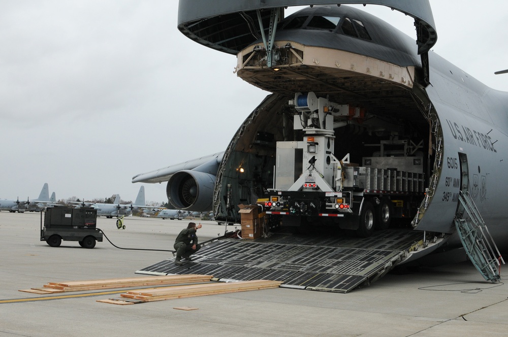 105th Airlift Wing Key Hub in 18th Air Force "Lean Forward" support of East Coast relief efforts