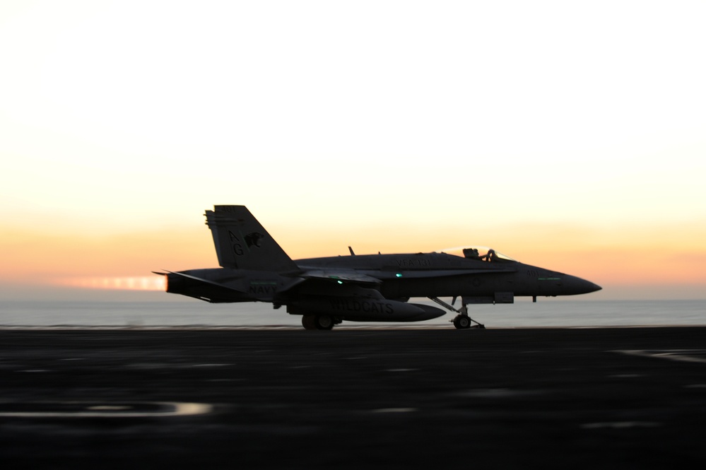 USS Dwight D. Eisenhower aircraft conduct operations