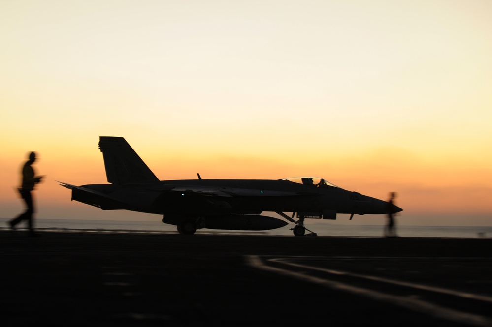 USS Dwight D. Eisenhower aircraft conduct operations