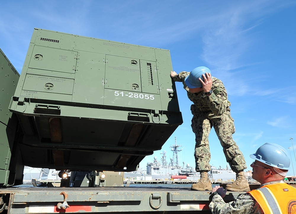 USS San Antonio prepares for Hurricane Sandy relief