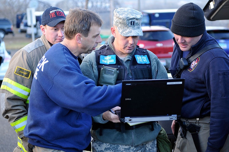 Military, civilian responders react to radioactive threatsduring cooperative exercise
