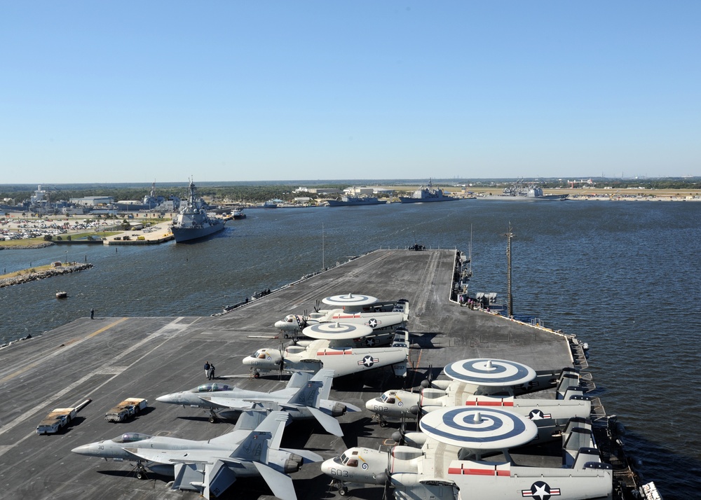 USS Enterprise arrives at Naval Station Mayport