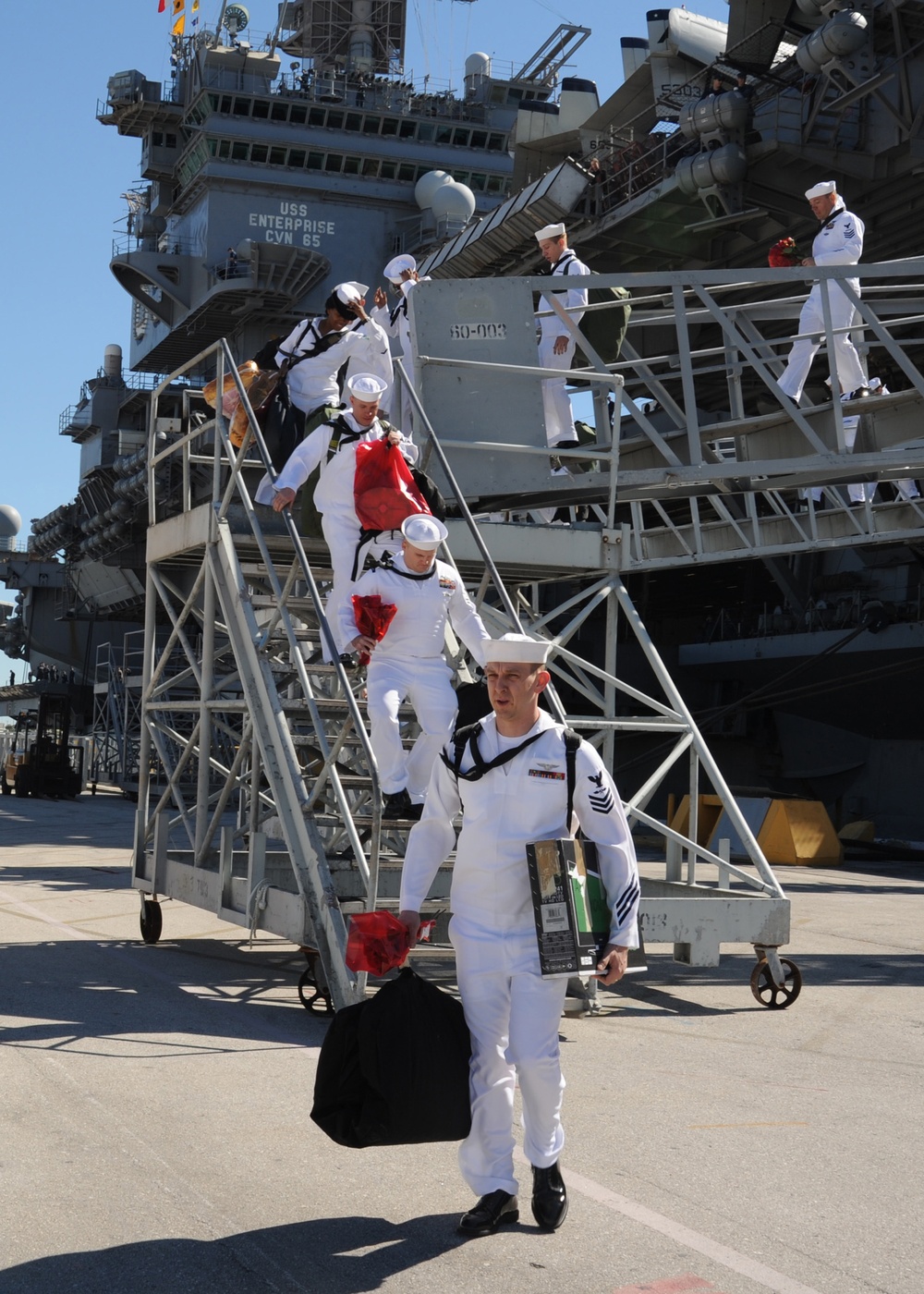 USS Enterprise arrives at Naval Station Mayport