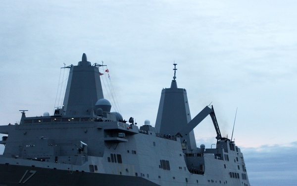USS Carter San Antonio departs Naval Station Norfolk