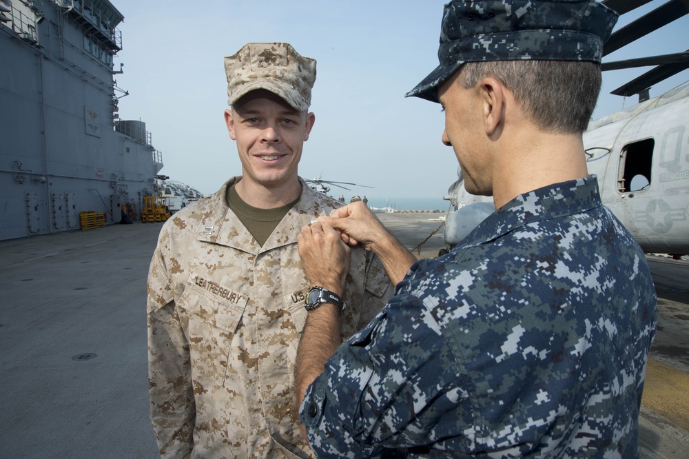 Marine Officer bridges the gap between green and blue