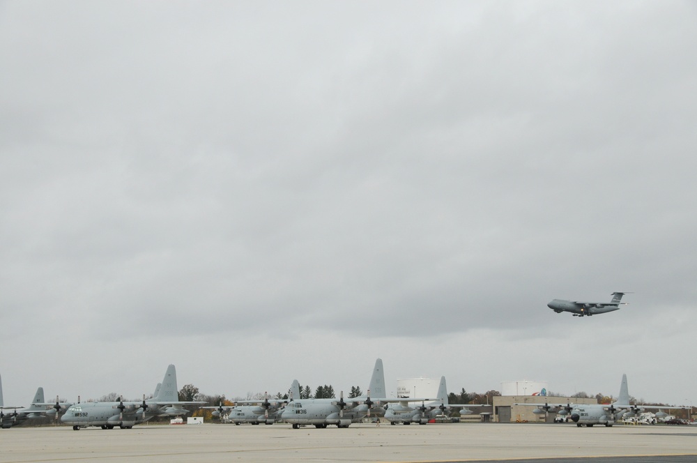 105th Airlift Wing Key Hub in 18th Air Force &quot;Lean Forward&quot; support of East Coast relief efforts