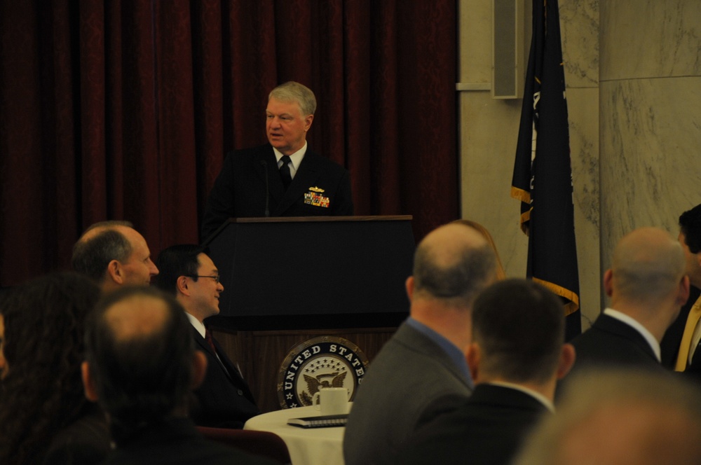 CNO speaks during defense conference
