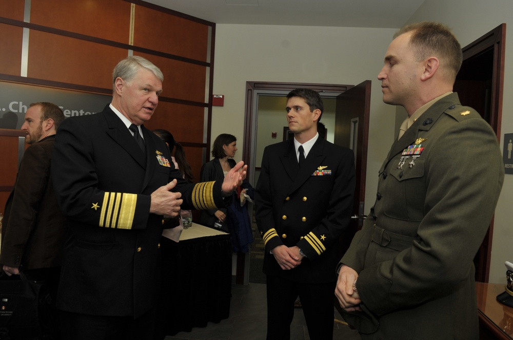CNO speaks to students