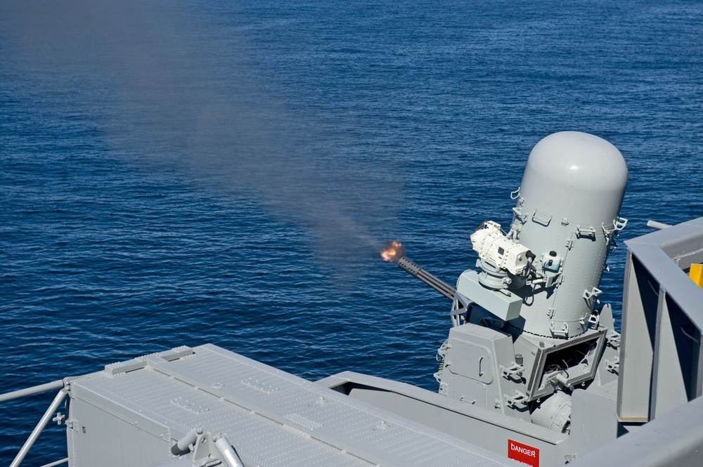 USS Harry S. Truman fires weapons system