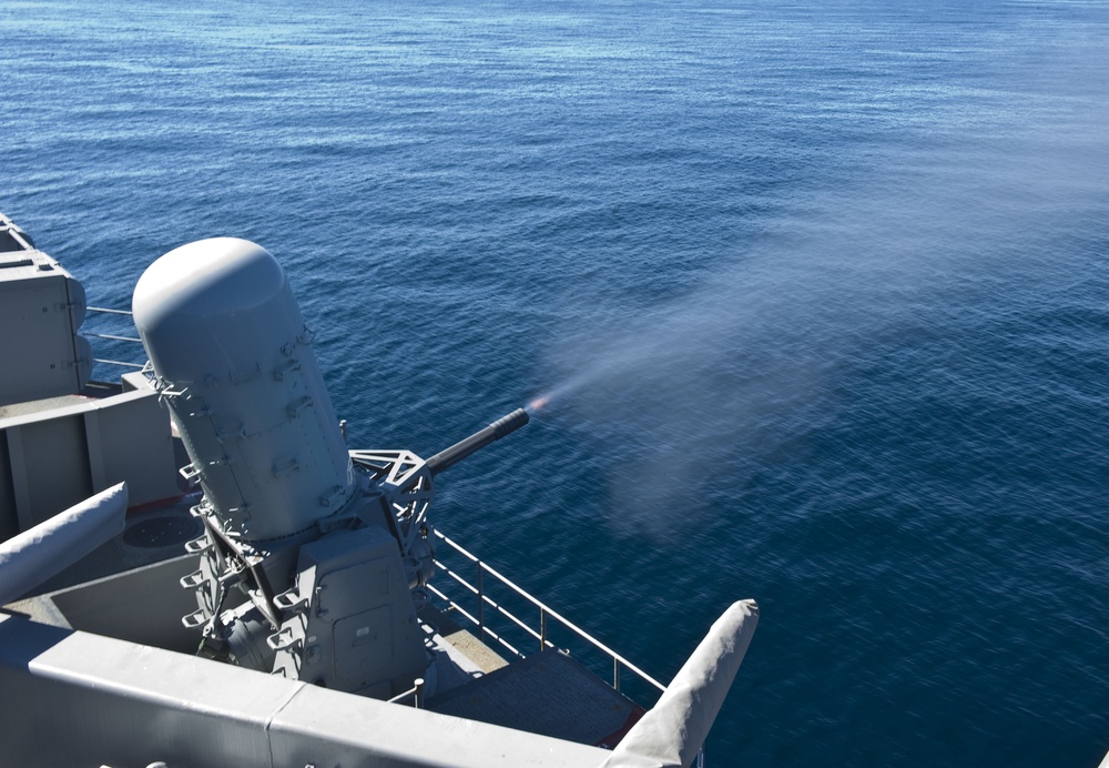 USS Harry S. Truman fires weapons system