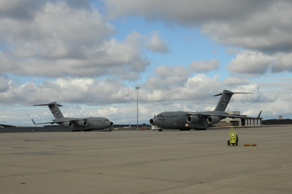 105th Airlift Wing supports 18th Air Force Lean Forward Hurricane Sandy relief