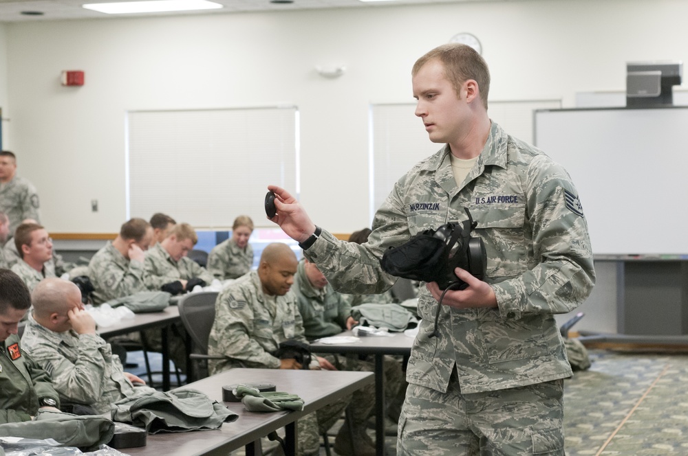 M50 gas mask training