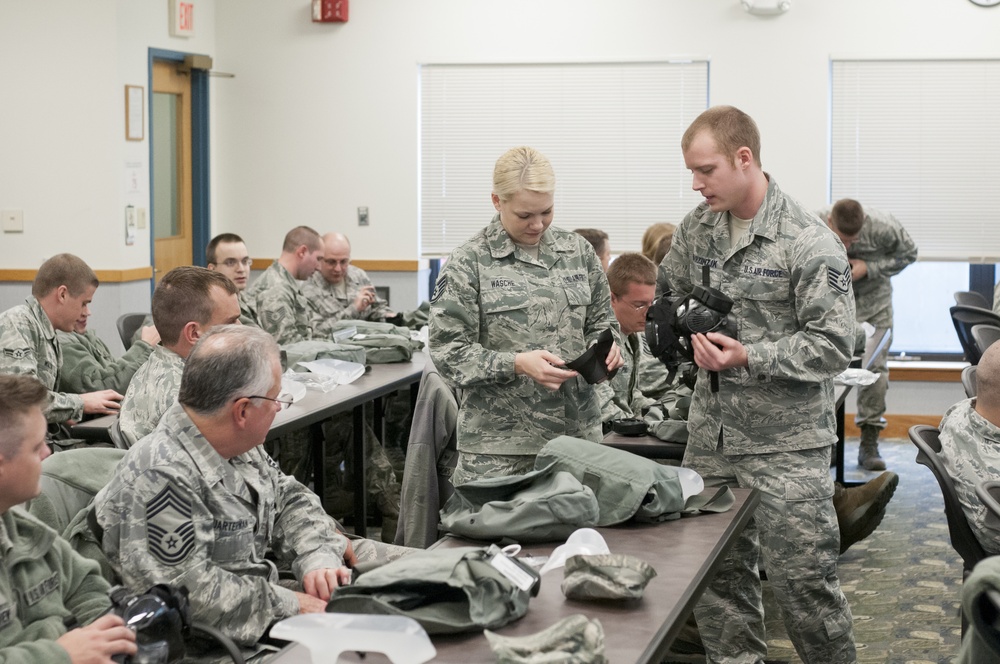 M50 gas mask training