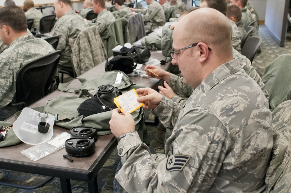 M50 gas mask training