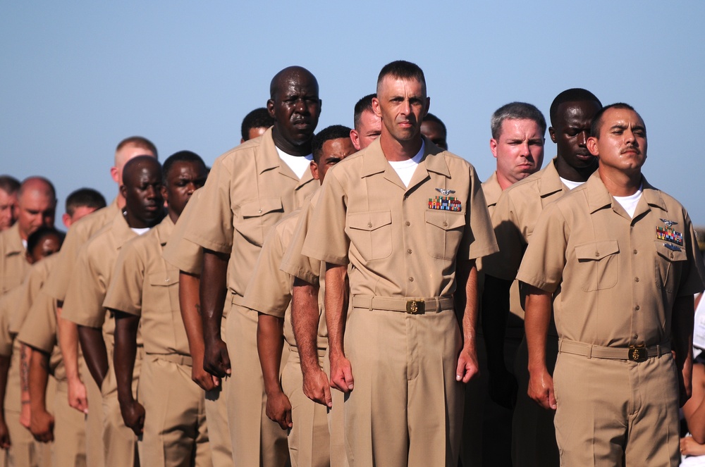 Pinning ceremony aboard USS Carl Vinson