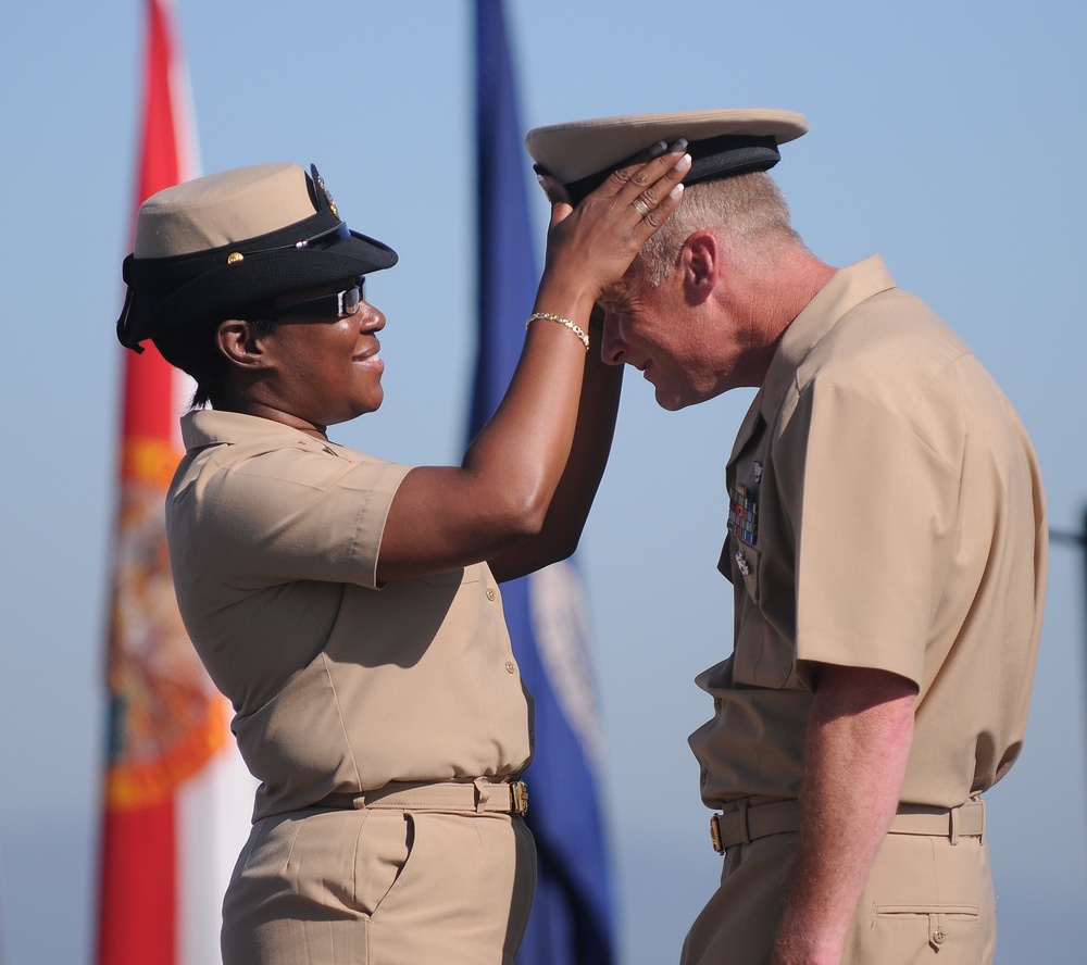 Pinning ceremony aboard USS Carl Vinson