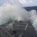 USS Barry faces rough waves in the Atlantic
