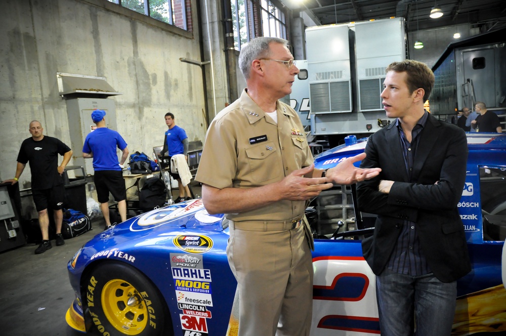 McCoy meets with NASCAR driver