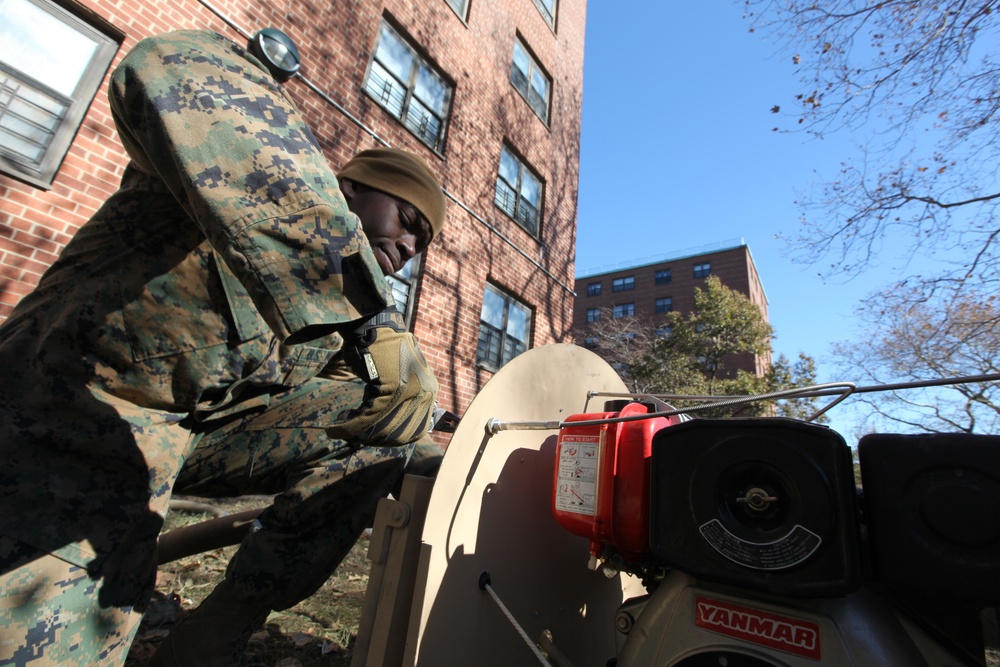 Marines offer relief after Hurricane Sandy