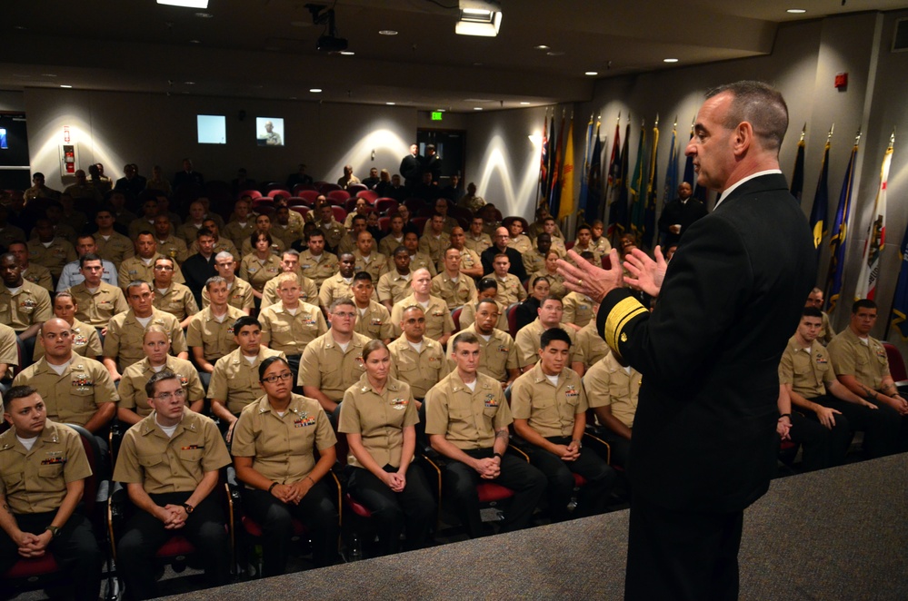 All-hands call at Surface Warfare Medical Insitute